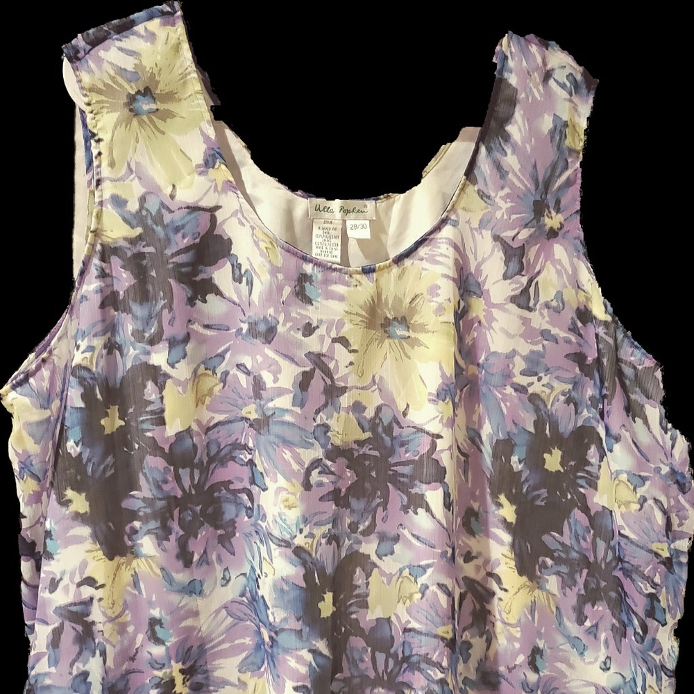 Ulla Popken floral tank 28/30 (4x)